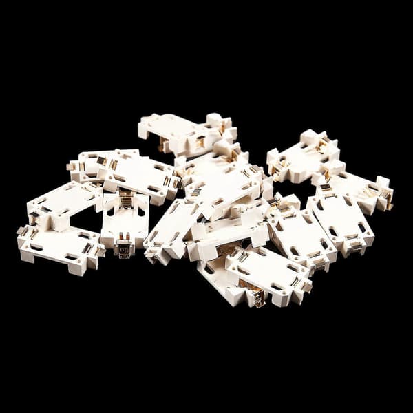 20 stk. Hvit Holder Cr2032 Smd Celle Knapp Batteriholder Sokkel Etui