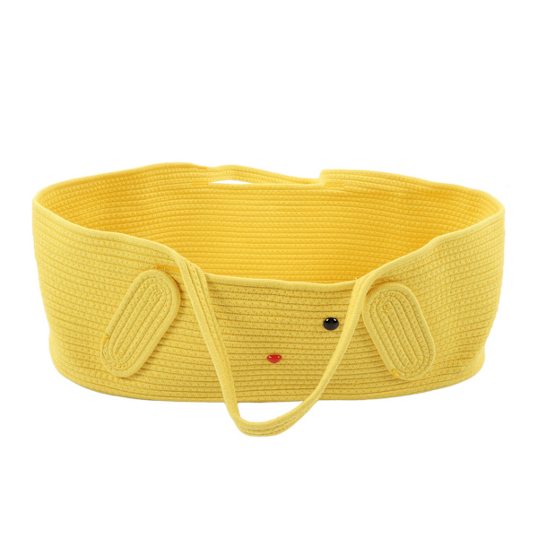 Baby Sleep Basket Fällbar förvaring tecknad säker bärbar bomull baby carry basket