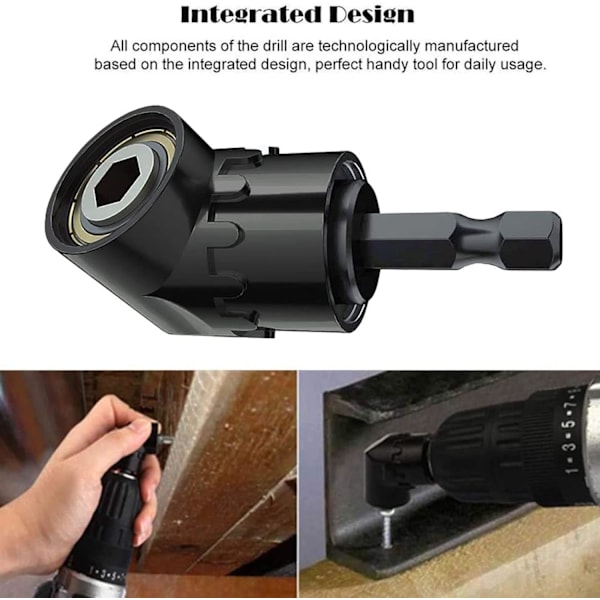 Vinkeladapter för trånga utrymmen, Kromvanadinstål Skruvdragare Borrförlängning Adapter (105°)