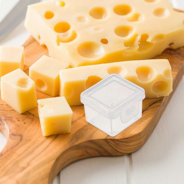 Mini osteskive opbevaringsboks Ost opbevaringsbeholder Ost pakkeboks med låg