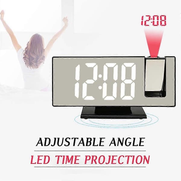 LED Digital Smart Väckarklocka Bordsklocka Elektronisk Skrivbordsklocka USB Väckarklocka Med 180 Tim