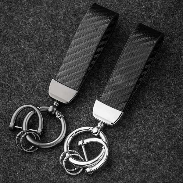 Nyckelring i kolfiberstil, hållbar och anti-tapp-design Black