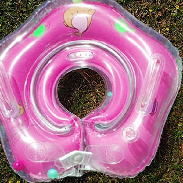 Simtränare för spädbarn, miljövänliga uppblåsbara poolleksaker i PVC för småbarn med tecknad design, säkerhetsfokuserad design för 6-36 månader gamla