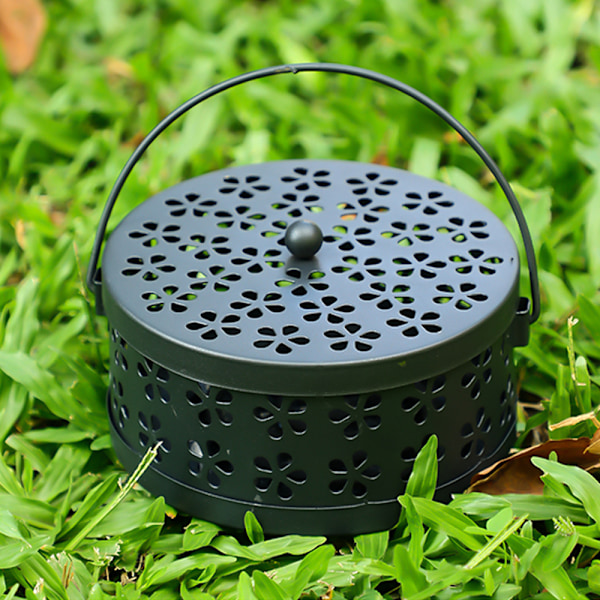 Myggspiralholder med lokk - svart