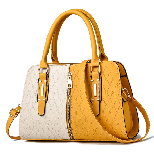 Ny mote farge matchende damer håndveske kunstig lær stor kapasitet skulder crossbody bag