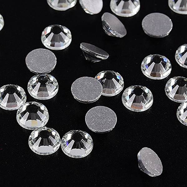 12093 stycken/10 påse Kristaller Nagel Strass Runda pärlor Flatback Glas Charms Ädelstenar, 10 storlekar för Naglar Dekoration Smink Kläder Skor white