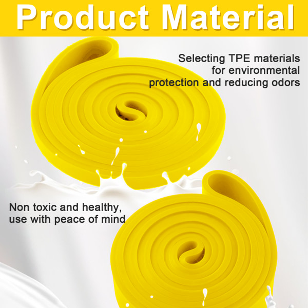 Fitness elastikbånd - let størrelse - gul + stofpose