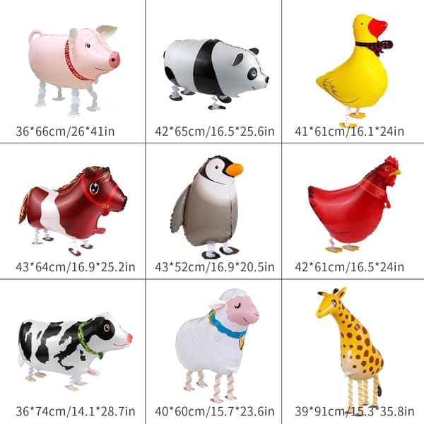 18 kpl Käveleviä eläinilmapalloja, lemmikki-ilmapallo, kävelevä lemmikki-ilmapallo