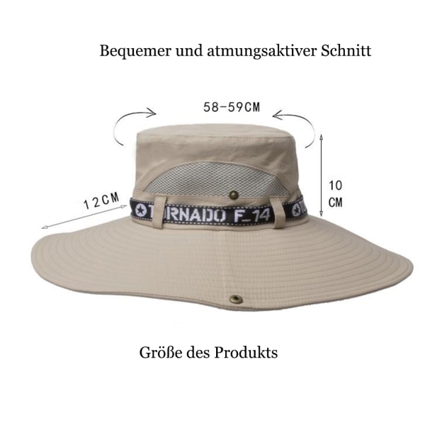 Bob solhatt fiskehatt med bred brem solhatt justerbar bomullshatt UV-beskyttelse sommerhatt