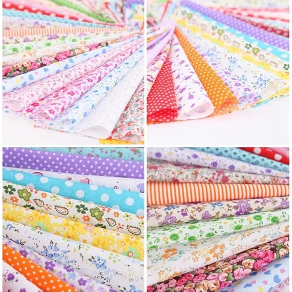 50 stykker bomuldsstofpakker patchworkstoffer 25 cm x 25 cm (50 stykker)