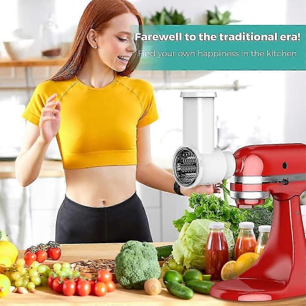 Viipalointi- ja silppurilisälaitteet, Fresh Prep -vihannesleikkuri Kitchenaid-yleiskoneeseen, salaattikone Wi