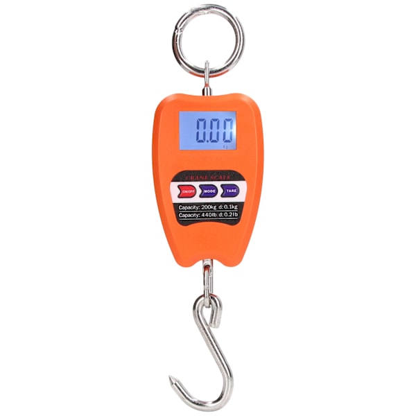 Digital Hängande Vågskala Bärbar 200kg Lastbärande Noggrann Multifunktionell Handhållen Mini Hängande Vågskala med LCD-Skärm