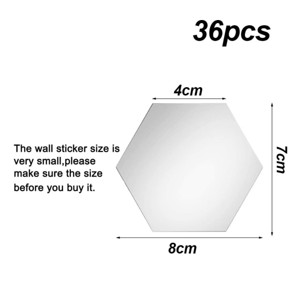 Spegelväggsdekaler l för sovrum vardagsrum 3D akrylmaterial