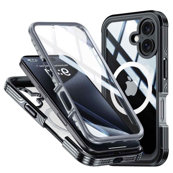 iPhone 16 Full-Body MagSafe Premium 3D-skal 3in1 ThreeSixty