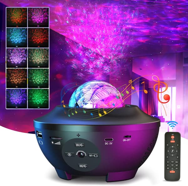 Projektor Galaxy Light Projektor Ocean Wave LED Nattlampa