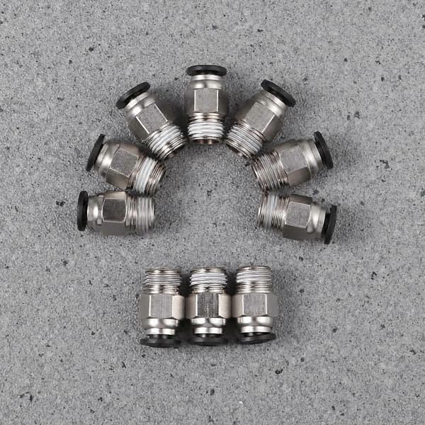 UEETEK 6 stk. PC4-01 Han Lige Pneumatisk PTFE Rørfitting Konnektor til 3D-printer