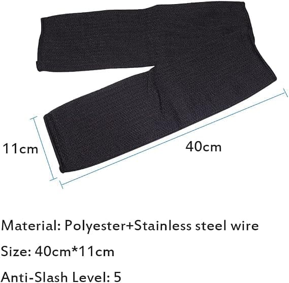 Skyddsärm, 40 cm skärbeständig, brännskaderesistent, anti-A