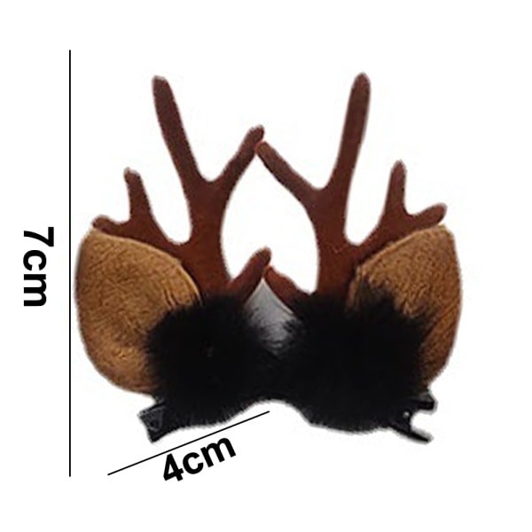 Joulupukki-porojen sarvet hiuspanta hiuspihdit tytölle