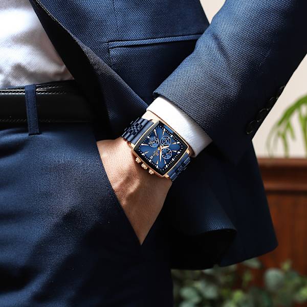 Damklocka Roséguld med Hjärta Diamant Svart Vit Urtavla Kvarts Armbandsur Vattentät Bälte Armband Set
