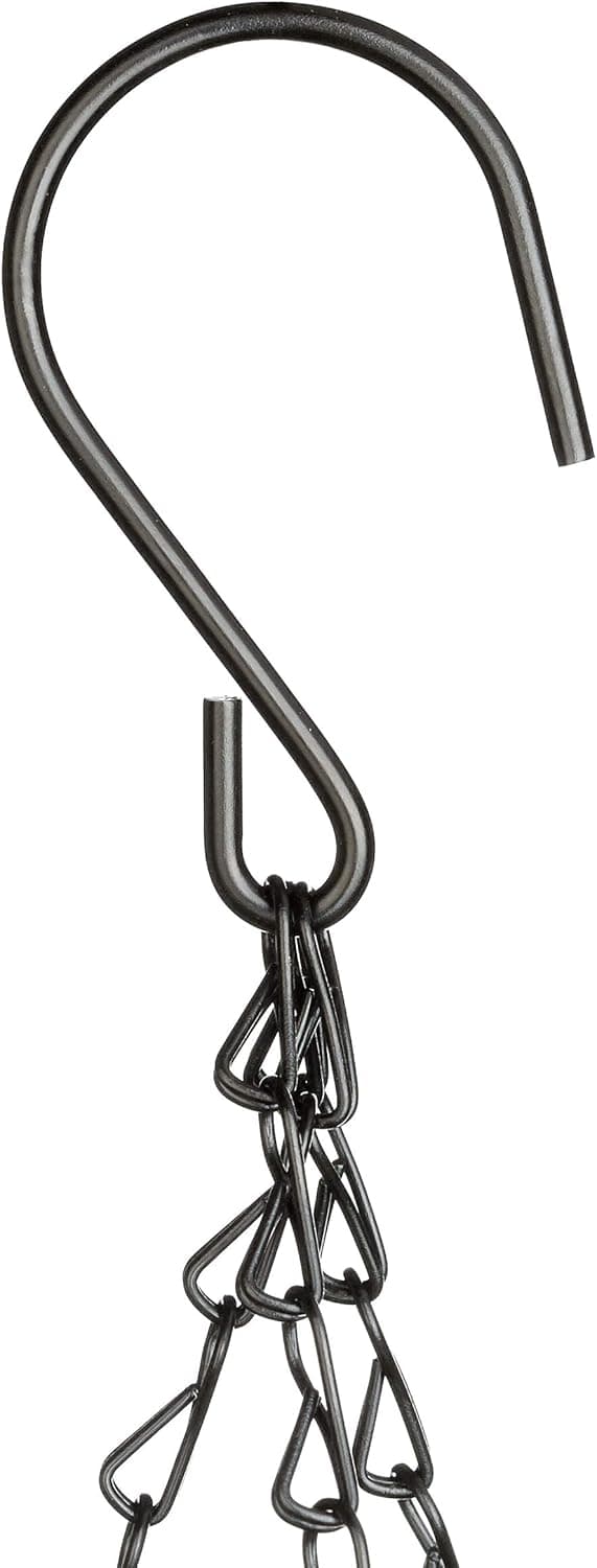 Trädgårdsaccent, Hängande korg med kokosfiberfoder för verandadekoration, minimalistisk design metallplanter, 3 st