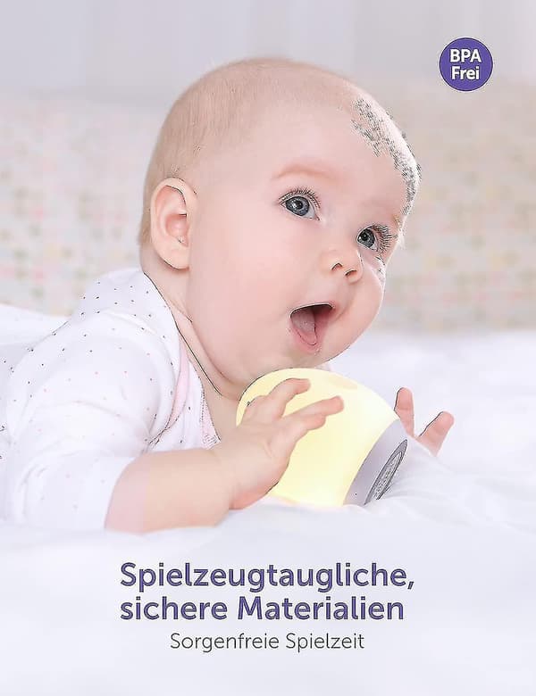 RGB silikone pingvin natlampe til børn, USB-genopladelig, touch-styring, dæmpbar med timer, (hvid)