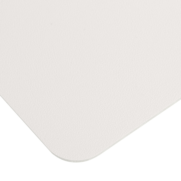 2 stk. Mussemåtte 2-sidet PVC Læder Vandafvisende Skrivebordsmatte Kontor Hjem Mus Beskytter 27x21cm (Cremet Hvid Sølv)