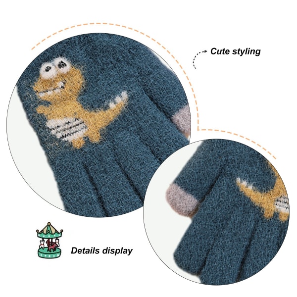 Barnehansker Fullfingerhansker Strikket varme hansker Vinter