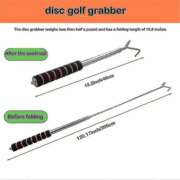 Disc Golf Retriever Teleskopisk Disc Golf Holdbar Rustfrit Stål Disc Golf Genfindingsenhed