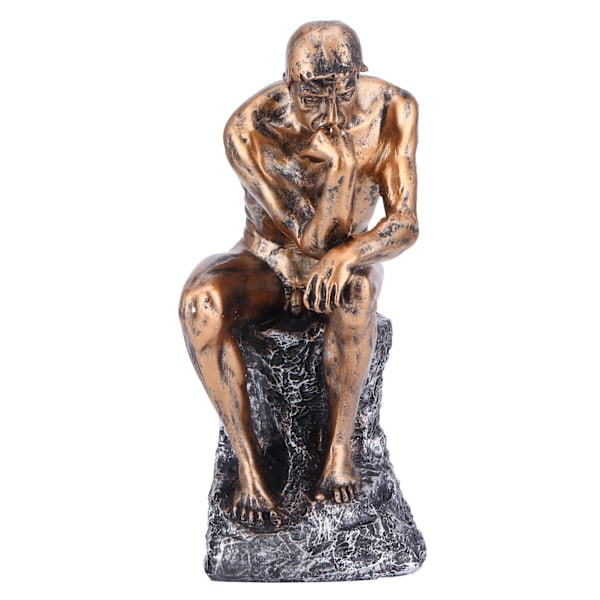 Unik Present För Konstälskare, Resin Skulptur Som Föreställer Kallgjuten Bronsteknik, Utsökt Hantverk Och Miljövänligt Material