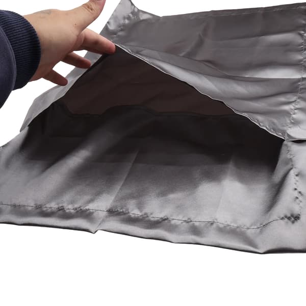 Pudebetræk, Polyester Pudebetræk til Hår og Hud, 48 x 74 cm Pudebetræk, Bløde Glatte Kølende Premium Kvalitets Pudebetræk til Sovning (Grå, 1