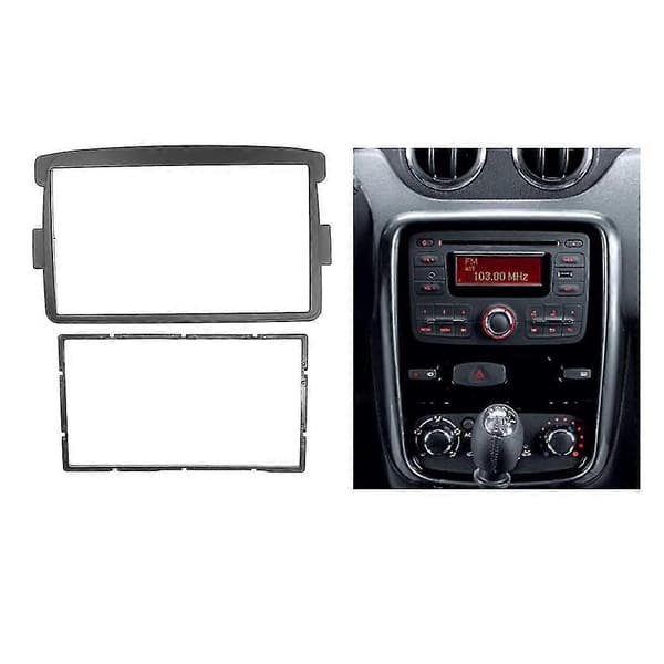 2din Bilradio Facia til Duster Logan Dacia Stereo Facia Panel Instrumentbræt Montering Installation Bil Dvd Ramme Ki