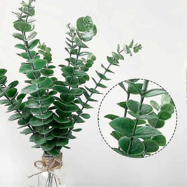 36 stk. Eukalyptus Stængler Dekor Kunstige Eukalyptusblade Falske Grene Til Bryllup Blomsterarrangement