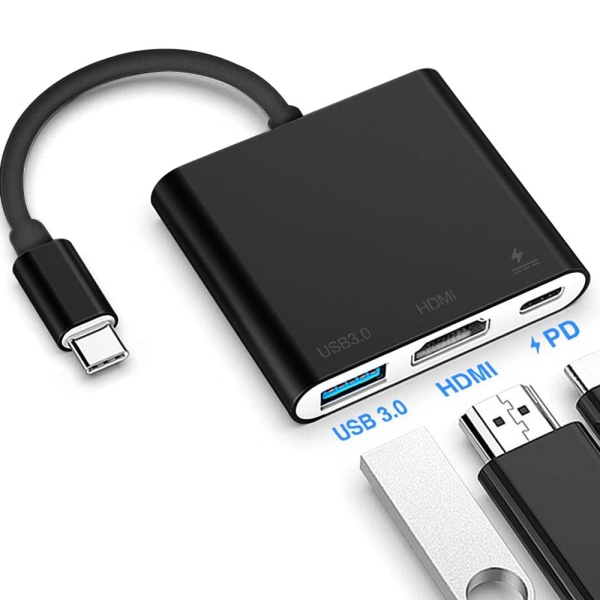 Typ C-adapter, USB 3.1-hubb (USB-C och Thunderbolt 3-port