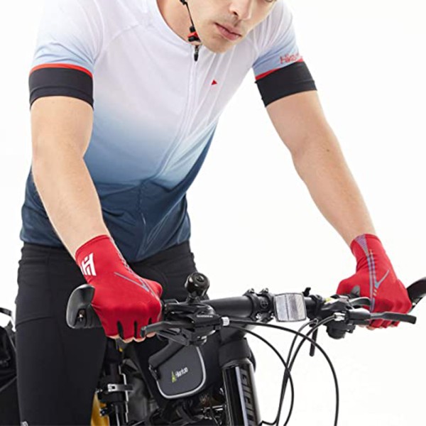 Halvfinger cykelhandskar för män och kvinnor Vadderade landsvägscykel Gl