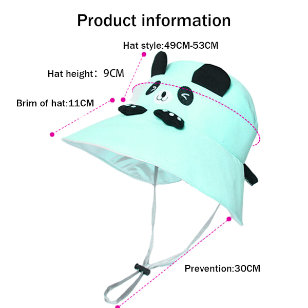 Bomullshatt med bred brem Solhatt Kant Sommer UV-beskyttelse UPF Hatt fo