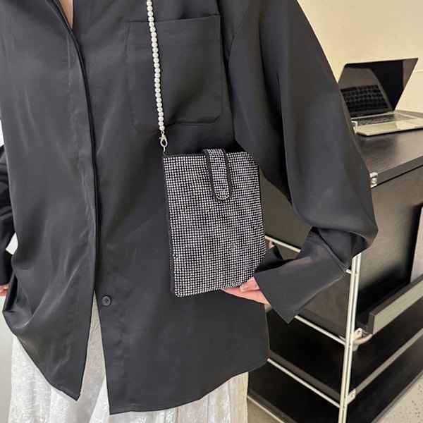 Aftentaske Kvinders håndtaske Metalnet lille crossbody taske