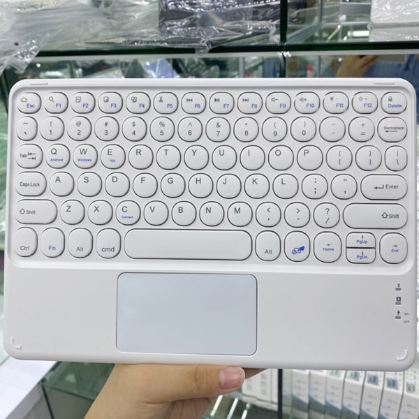 10 tommer Bluetooth Tastatur Touch, Trådløs Tastatur Ultra-Tynd