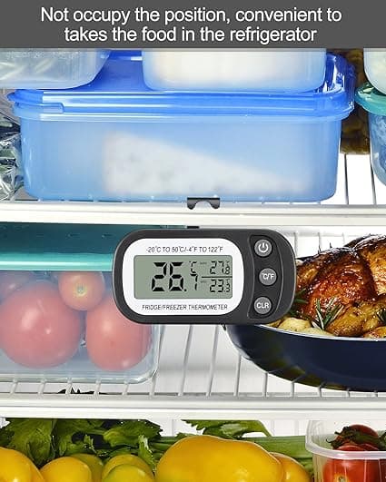 2-pack Digital Kylskåpstermometer Vattentät Rumstermometer