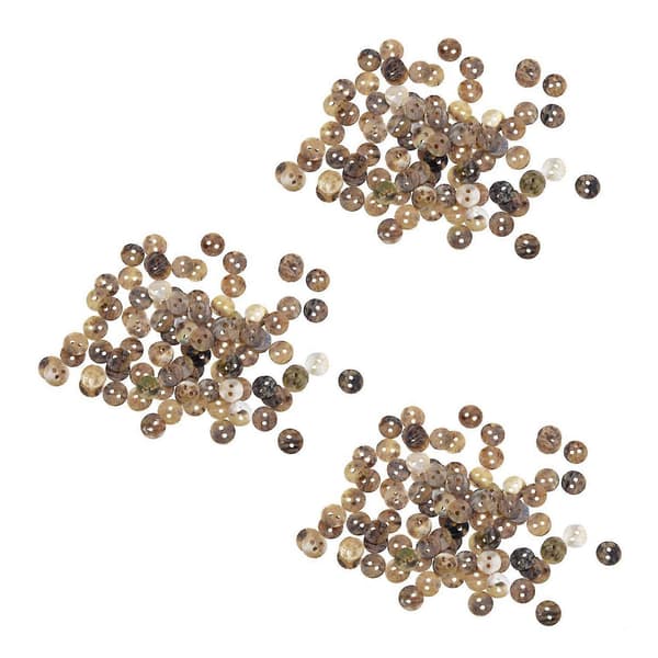 300 stk. 8 mm Perleknapper Perlemor Skjell Runde Hoder