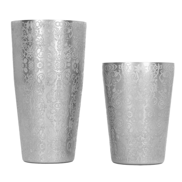 Cocktail Shaker Boston Shaker Sæt Graveret Design 304 Rustfrit Stål til Bar Bartender