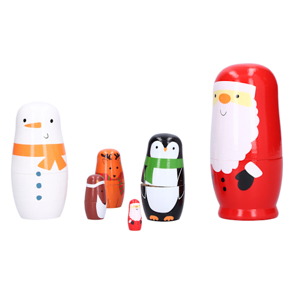 Rysk Matryoshka, Kreativa Mönster Dockor för Heminredning, 6 st Färgglad Tecknad Design, Utsökt Hantverk för Matryoshka-älskare