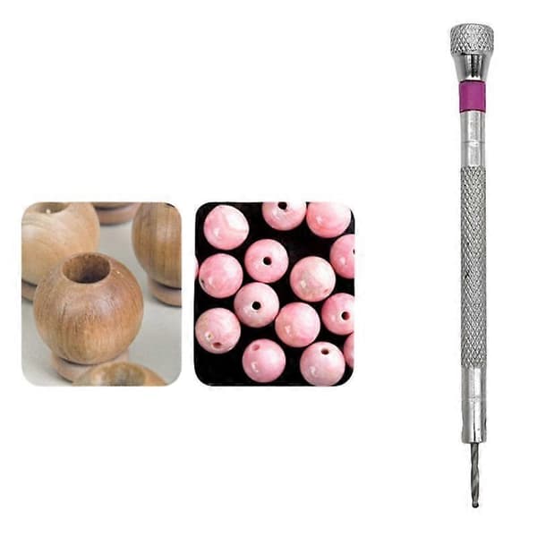 Manuellt 1,6 mm hålborrset med 20 gummiproppar och 2 oljeflaskor, borr i kolstål, transparent och silverfärgad