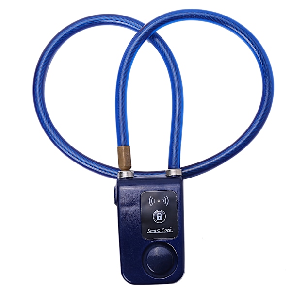 APP-styrd Bluetooth Smart Lock Anti-stöldlarm Kedjelås med 105dB larm (Blå)