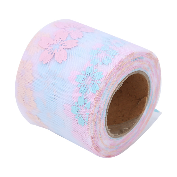 Flerfärgad genomskinlig organza bandkant presentdekoration bröllopsfesttillbehör rosa