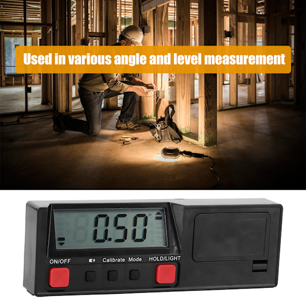 Niveauinclinometer Magnetisk Elektronisk Digital Display Vinkelmåler Præcis Vinkelmåler