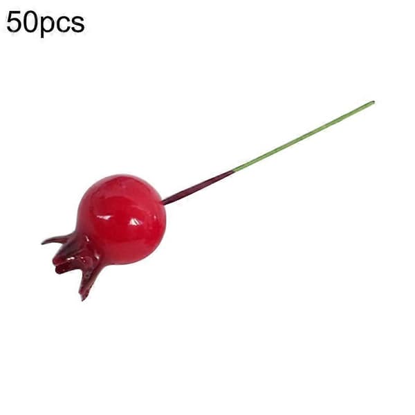 50 stk. mini kunstig granateple til bryllupsfestdekorasjon DIY fotorekvisitt