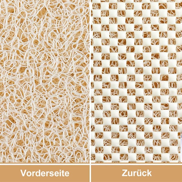 Duschmatta med texturerad yta, halkfri för våta utrymmen, ftalatfritt PVC-material, snabbtorkande och enkel rengöring, bekväm loofah-massage