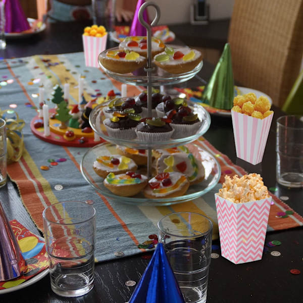 Diealles Popcorn-laatikot, 36 kpl pakkaus, Popcorn-pussit, Makeiskotelot, Säilytysaskiat Juhlatarjoiluille, Makeisille, Popcornille ja Lahjoille - Vaaleanpunainen