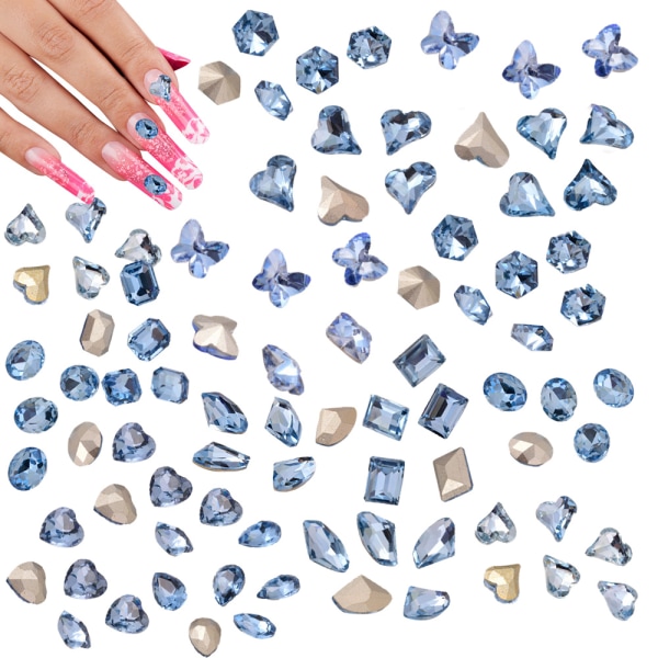 240st Nail Art 3D-dekorationer Nail Gems Strass Naglar Manikyr Smycken Nail Strass Nail Art Charms För Kvinnor