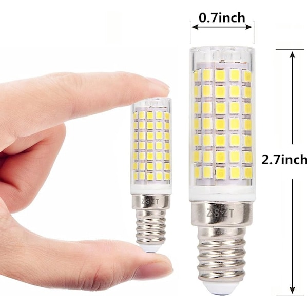Kompakt E14 Sockel LED-lampa, Energibesparande 75W Motsvarande Dagsljus Vit Kall Vit 6000K LED-lampa för Långvarig Belysning i Hem, Kontor,